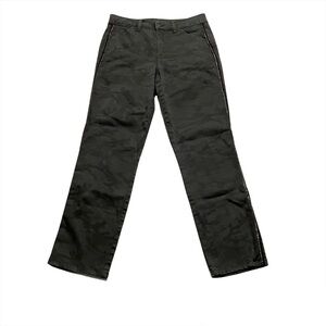 Level 99 Camouflage Dark Camo Gold Side Stripe Straight Bootcut Jeans Size 27